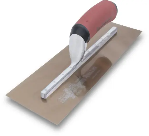 TRUELLE DE FINITION RECTANGULAIRE EN ACIER INOXYDABLE DORÉ 12'' X 5''